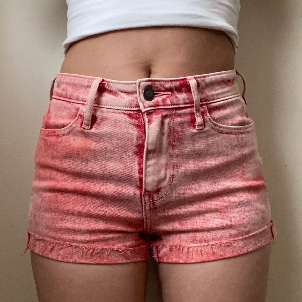 Hollister pink denim shorts